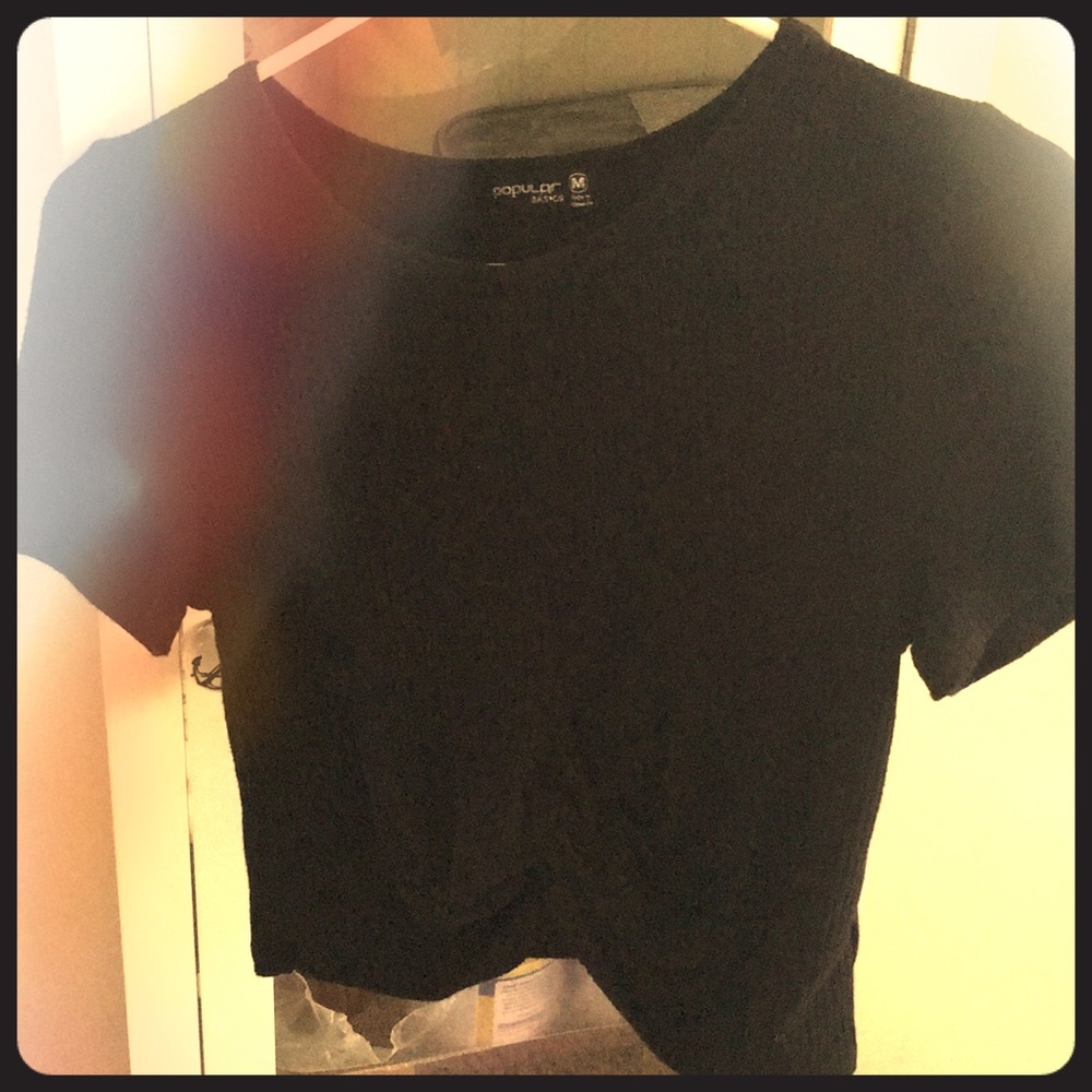 Black crop top